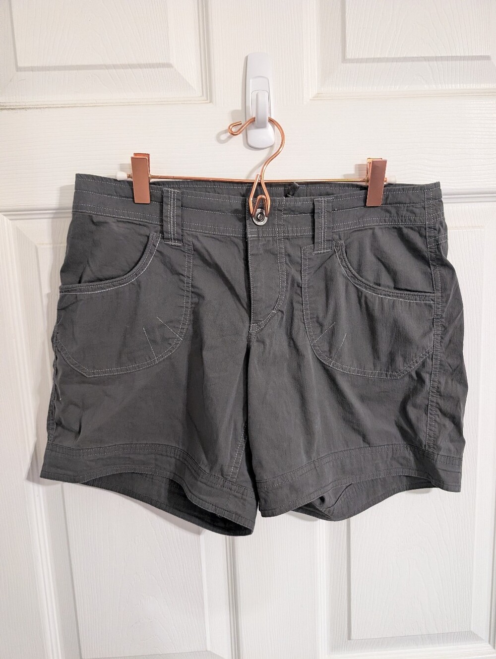 Kuhl Womens Shorts Gray Hiking Outdoor Snap Size 6